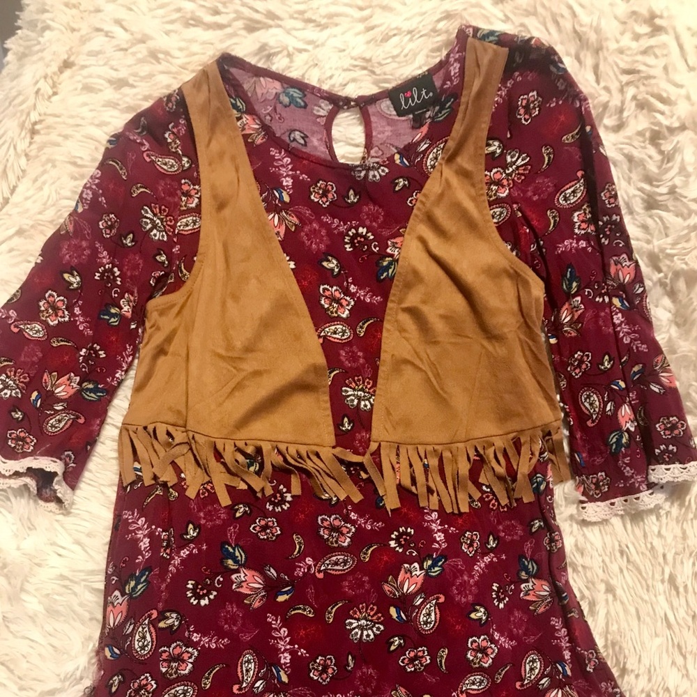 Lilt Girls Bohemian Shift Dress